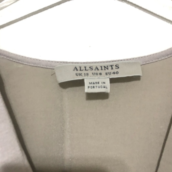 AllSaints Zuri Dress Silk Taupe sleeveless - Picture 4 of 12